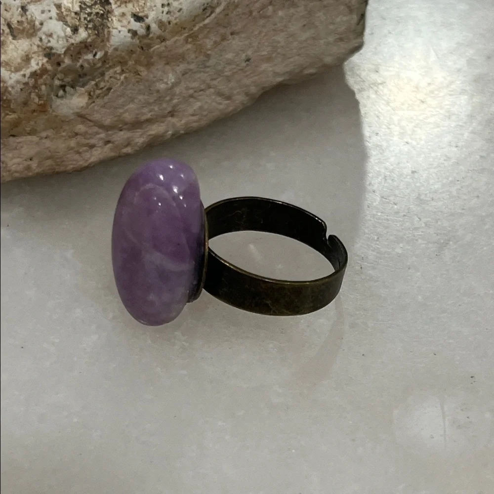 Purple Spirit Amethyst Stone Ring